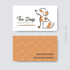 Vector business card template dog care design - 431694490