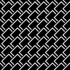 Diagoanl paving stone. Black and white colors. Vector.