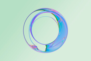 rainbow ring on a gradient background. design, art
