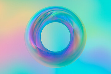 rainbow ring on a gradient background. design, art