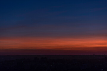 sunrise  over the city sun rises, beautiful colors .morning blue sky . 