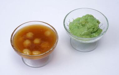 Indonesian rice pudding as a dessert or takjil during the ramadan, it taste sweet, made from rice...