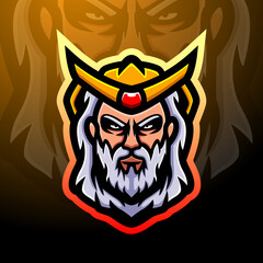 Poseidon mascot esport logo design © frescostudio