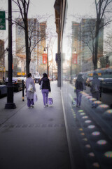 People walking in Montreal Quebec Canada