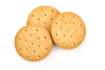 Biscuit, isolated on white background. High resolution image