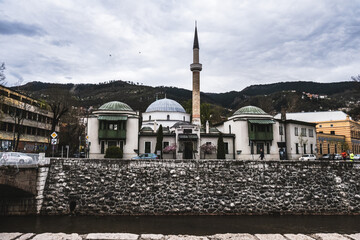 City views of old town of Sarajevo