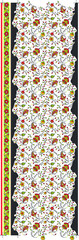 flower with border design for fabric print
