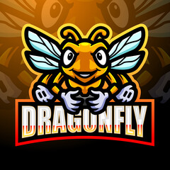 Dragonfly esport mascot logo design