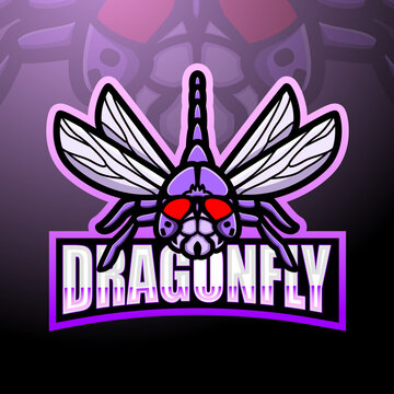 Dragonfly esport mascot logo design