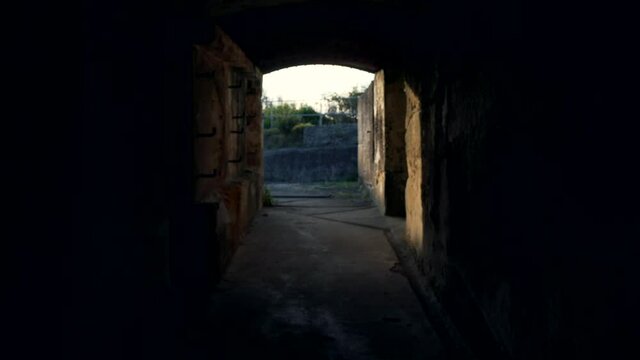 tunnel in bunker from world war2