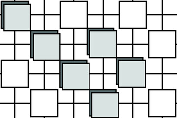 black box line contemporary style pattern isolated on white background.