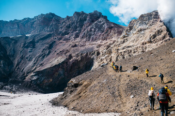 Volcano crater