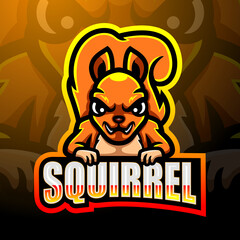 Squirrel esport logo mascot design © frescostudio