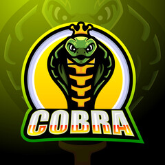 Cobra mascot esport logo design © frescostudio