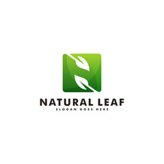 Letter N natural leaf logo template vector illustration