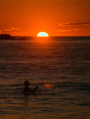 sunset on the beach © Julen