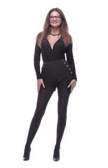 Fototapeta premium in full growth. elegant young woman in fashionable clothes .