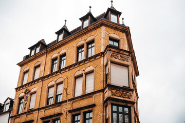 Fototapeta na wymiar Antique building view in Saarbrucken city, Germany