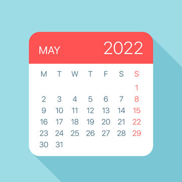 May 2022 Calendar Leaf - Vector Illustration