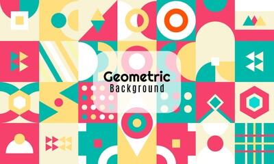 Abstract geometric background with minimal trendy design. It is suitable for banners, posters, flyers, covers, etc. Vector illustration