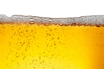 Beer background with bubble froth texture foam pouring alcohol soda in glass happy celebration...