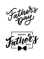 Happy fathers day. Lettering. Holiday calligraphy text