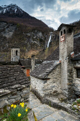 rustico stone houses in Foroglio, Ticino
