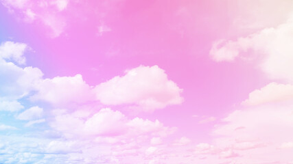 Sky and clouds beautiful pink pastel background Abstract sweet dreamy colored sky background and romantic