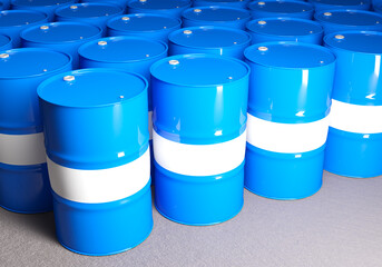 Barrels for chemistry.  Metal Barrels. Chemical Industry. Chemistry. Chemical storage warehouse. Containers for chemical liquids. Warehouse system. Toxic barrels are kept in stock. Warehouse storage