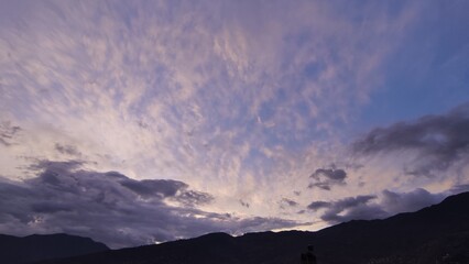 sunset in the mountains