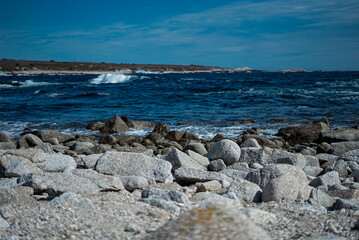 Fototapeta na wymiar Stones on the shore