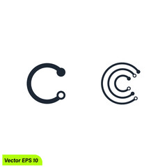 c letter company logo template 