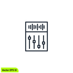 sound mixer icon vector illustration simple design element