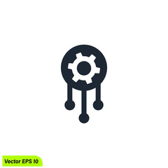 algorithm icon vector simple design element