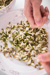 Sophora japonica flower, Chinese spring food,