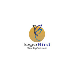bird logo month colorful bird illustration of icon