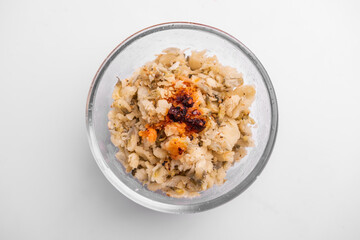 Chinese traditional food, spring food, steamed sophora flower