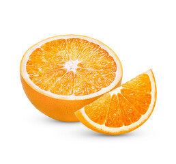 Sliced Orange isolated on white background