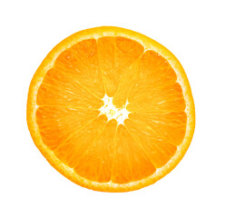 orange slice isolated on white background