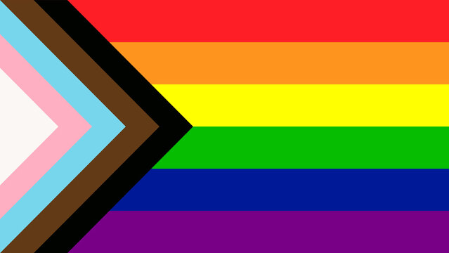 LGBTQ Pride Flag Vector. Banner Flag for LGBT, LGBTQ or LGBTQIA+ Pride.