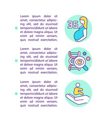 Pregnancy after age 35 concept line icons with text. PPT page vector template with copy space. Brochure, magazine, newsletter design element. Genetic health problems linear illustrations on white
