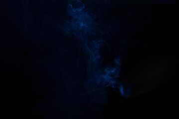 Blue and pink steam on a black background.