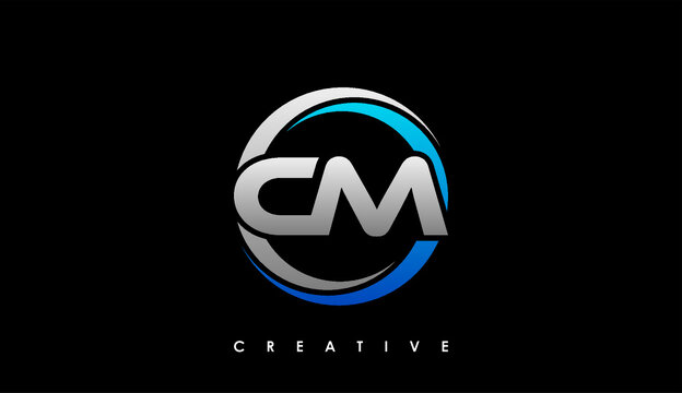 CM Letter Initial Logo Design Template Vector Illustration