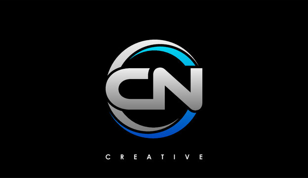 CN Letter Initial Logo Design Template Vector Illustration