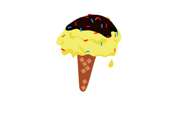 Yellow ice cream