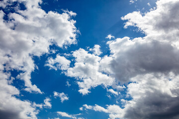 Clouds on blue sky background, abstract cloudscape