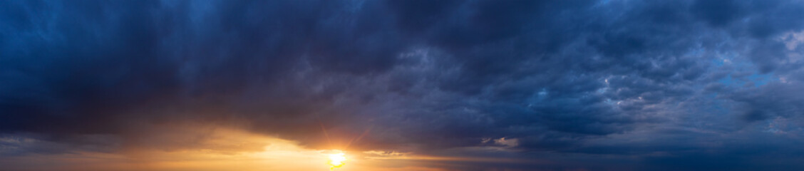  panorama sky. Beautiful cloud in the sunrise sky background. Sky banners background.