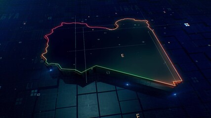 Libya map digital 