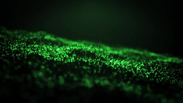Abstract digital particle wave and light abstract background ,animation cyber or technology background