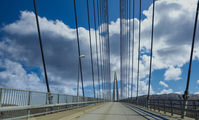 Fototapeta premium Helgelandsbridge in Alstadhaug,Helgeland,Nordland county,Norway,scandinavia,Europe